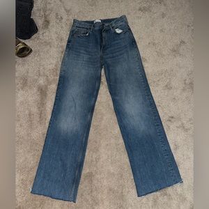 Zara high rise wide leg jeans